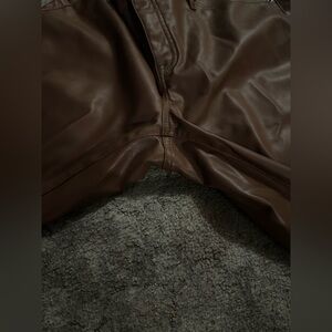 TORRID Brown Faux Leather Pants